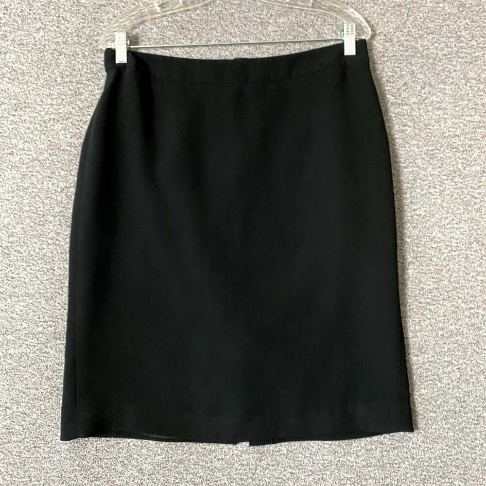 Talbots Women’s Size 10 Solid Black Polyester Lined Pencil Skirt